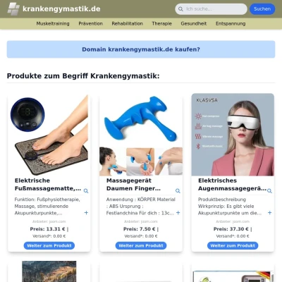 Screenshot krankengymastik.de