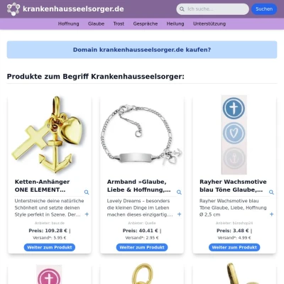 Screenshot krankenhausseelsorger.de