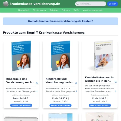 Screenshot krankenkasse-versicherung.de