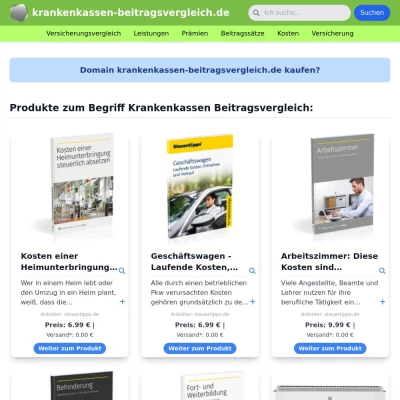 Screenshot krankenkassen-beitragsvergleich.de