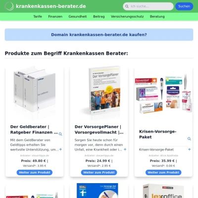 Screenshot krankenkassen-berater.de