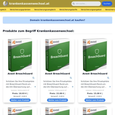 Screenshot krankenkassenwechsel.at
