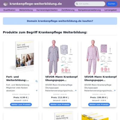 Screenshot krankenpflege-weiterbildung.de