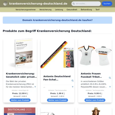 Screenshot krankenversicherung-deutschland.de