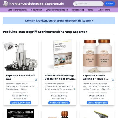 Screenshot krankenversicherung-experten.de