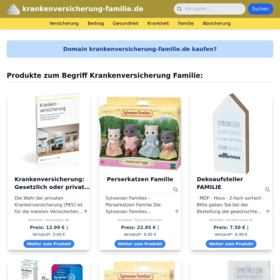 Screenshot krankenversicherung-familie.de