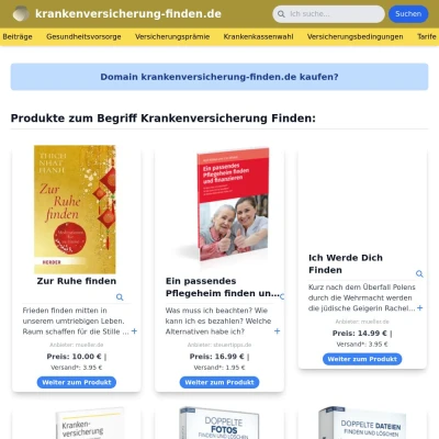 Screenshot krankenversicherung-finden.de