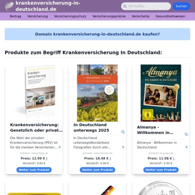 Screenshot krankenversicherung-in-deutschland.de