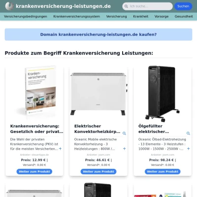 Screenshot krankenversicherung-leistungen.de