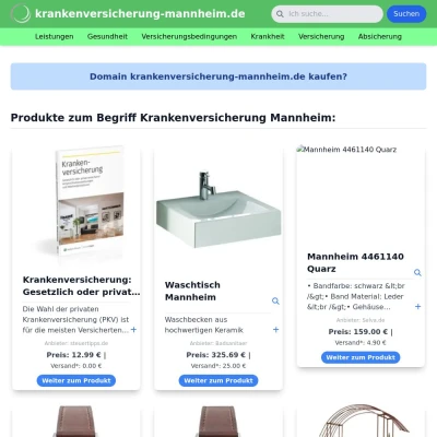 Screenshot krankenversicherung-mannheim.de