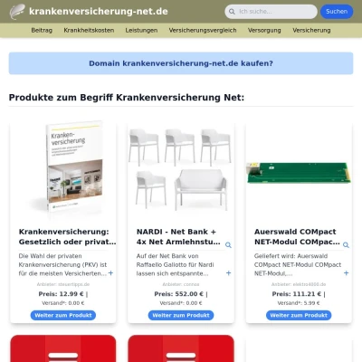 Screenshot krankenversicherung-net.de