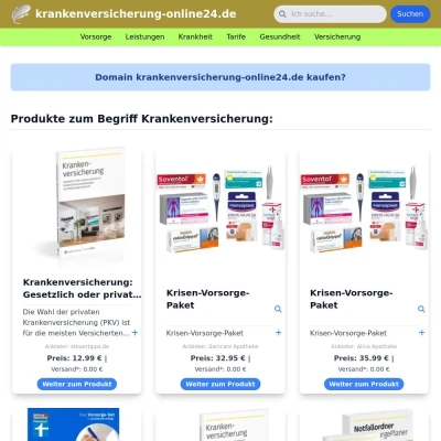 Screenshot krankenversicherung-online24.de