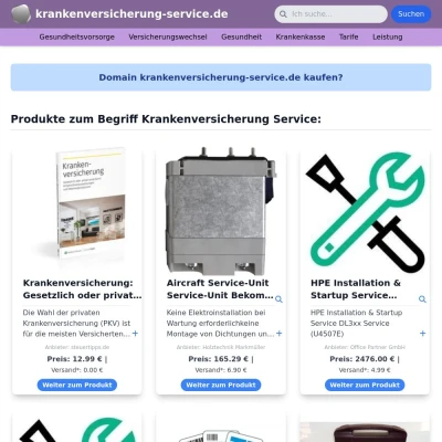 Screenshot krankenversicherung-service.de