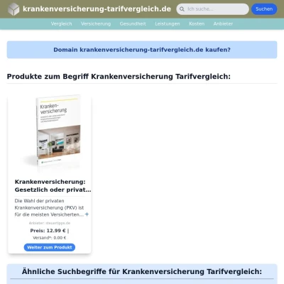 Screenshot krankenversicherung-tarifvergleich.de