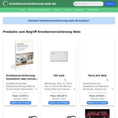 Screenshot krankenversicherung-web.de