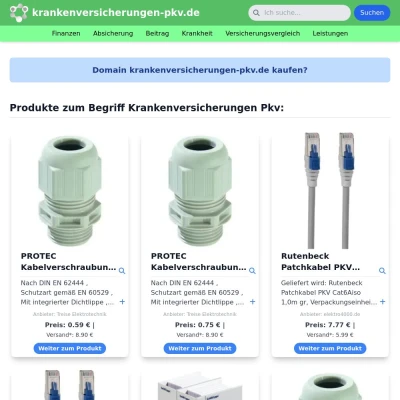 Screenshot krankenversicherungen-pkv.de