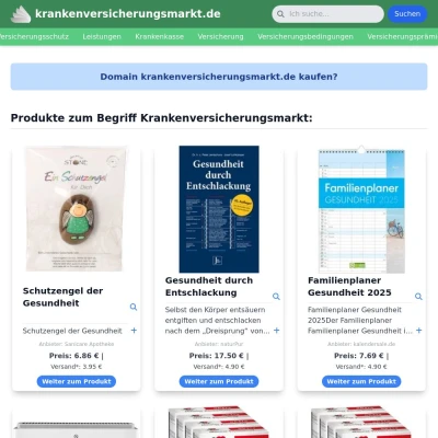 Screenshot krankenversicherungsmarkt.de