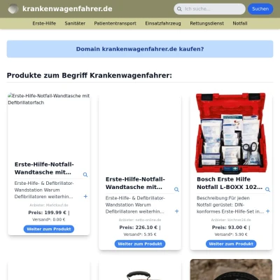 Screenshot krankenwagenfahrer.de