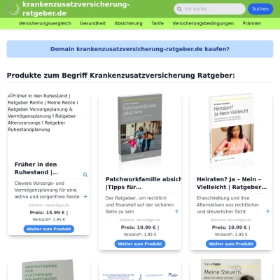 Screenshot krankenzusatzversicherung-ratgeber.de