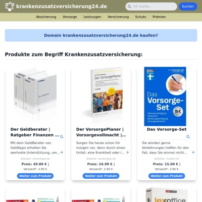 Screenshot krankenzusatzversicherung24.de