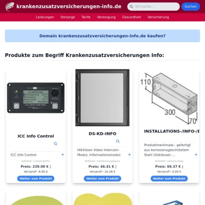 Screenshot krankenzusatzversicherungen-info.de