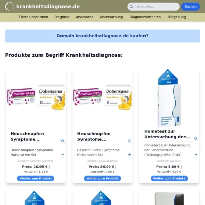 Screenshot krankheitsdiagnose.de