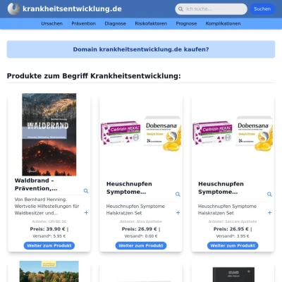 Screenshot krankheitsentwicklung.de