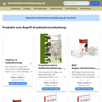 Screenshot krankheitsverarbeitung.de