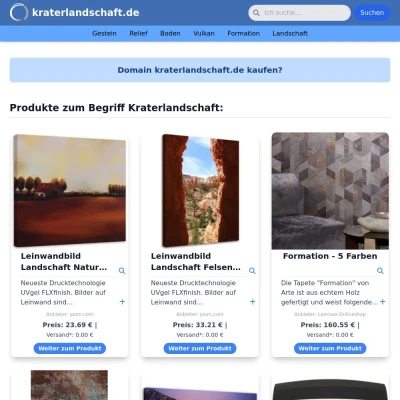 Screenshot kraterlandschaft.de