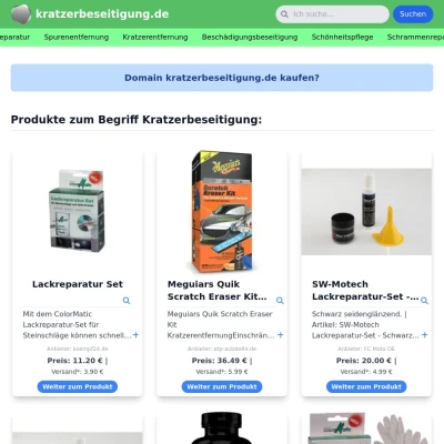 Screenshot kratzerbeseitigung.de