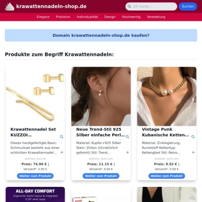 Screenshot krawattennadeln-shop.de