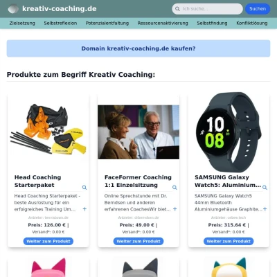 Screenshot kreativ-coaching.de