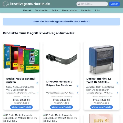 Screenshot kreativagenturberlin.de