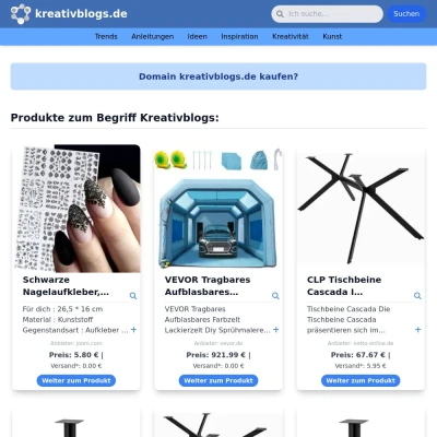 Screenshot kreativblogs.de