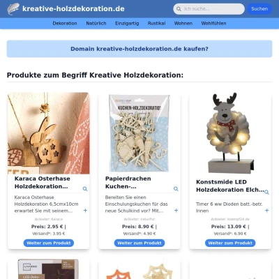 Screenshot kreative-holzdekoration.de