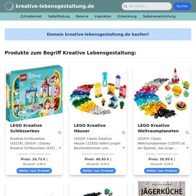 Screenshot kreative-lebensgestaltung.de