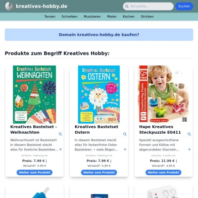 Screenshot kreatives-hobby.de