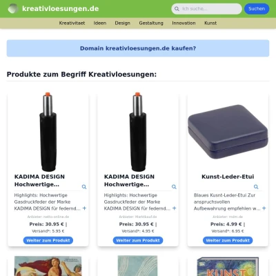 Screenshot kreativloesungen.de