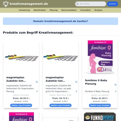 Screenshot kreativmanagement.de