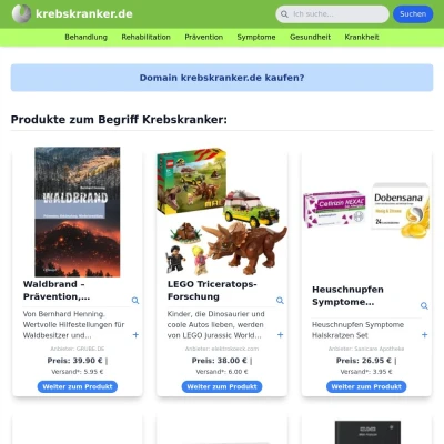 Screenshot krebskranker.de