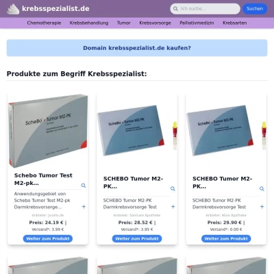 Screenshot krebsspezialist.de