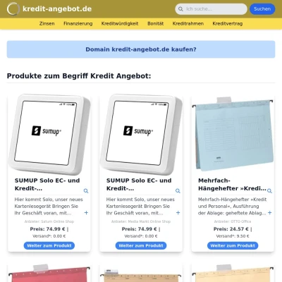 Screenshot kredit-angebot.de