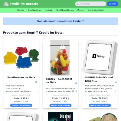 Screenshot kredit-im-netz.de