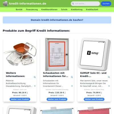 Screenshot kredit-informationen.de