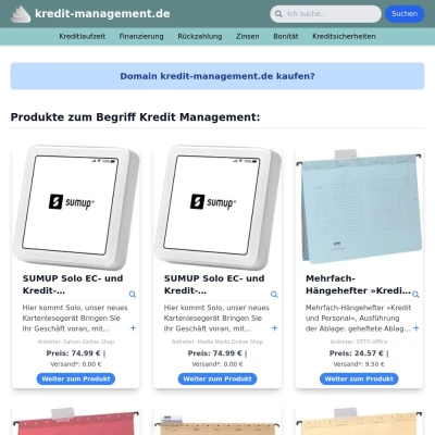 Screenshot kredit-management.de