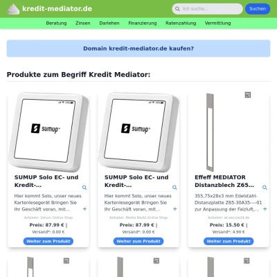 Screenshot kredit-mediator.de