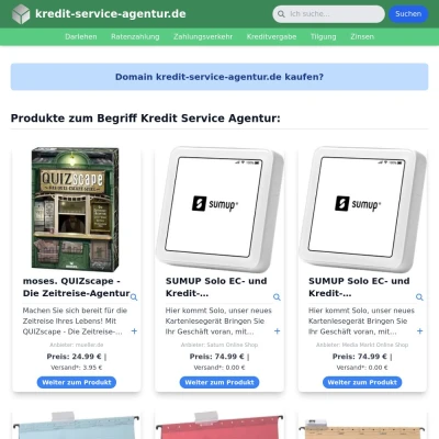 Screenshot kredit-service-agentur.de