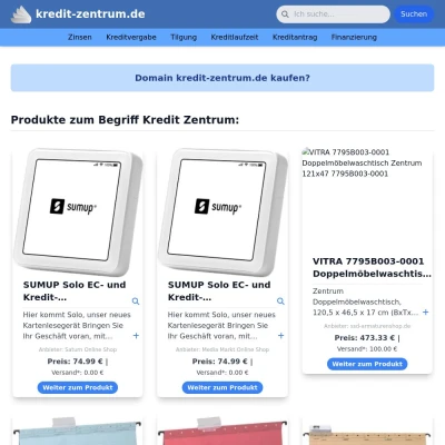 Screenshot kredit-zentrum.de