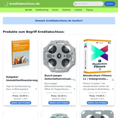 Screenshot kreditabschluss.de