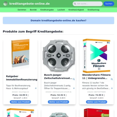 Screenshot kreditangebote-online.de